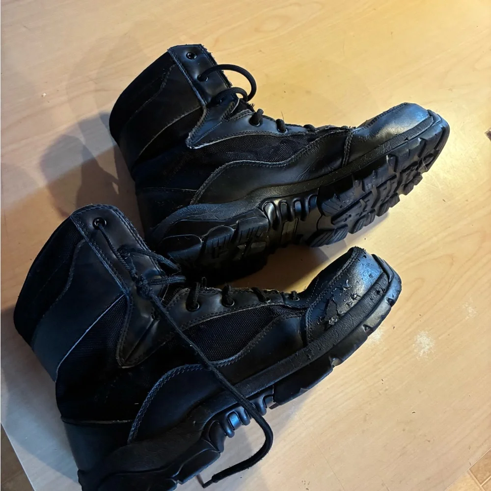 Interceptor Men's Black Leather work Boots size 10.5 m - Picture 6 of 9